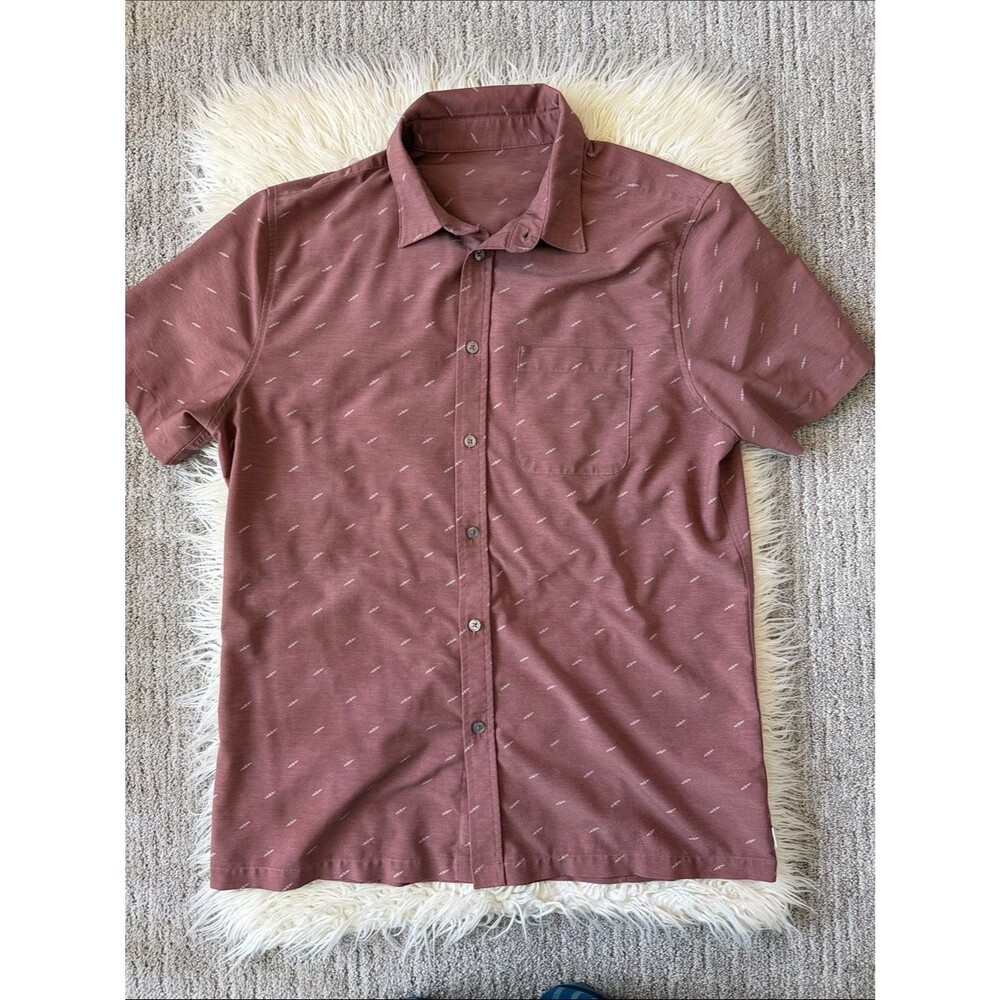Vuori Short-Sleeve Bridge Button-Up Shirt Size large